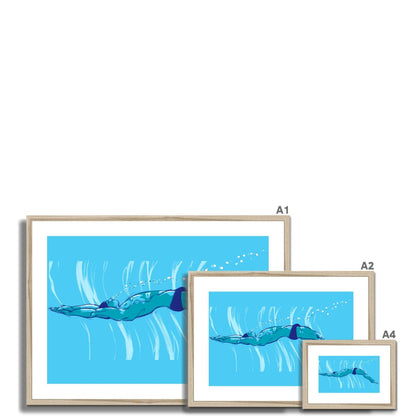 Swim Framed & Mounted Print - Ego Rodriguez Shop