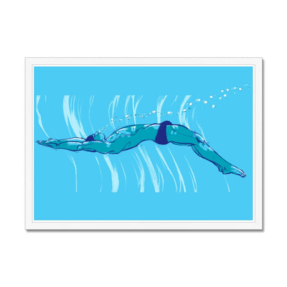 Swim Framed Print - Ego Rodriguez Shop