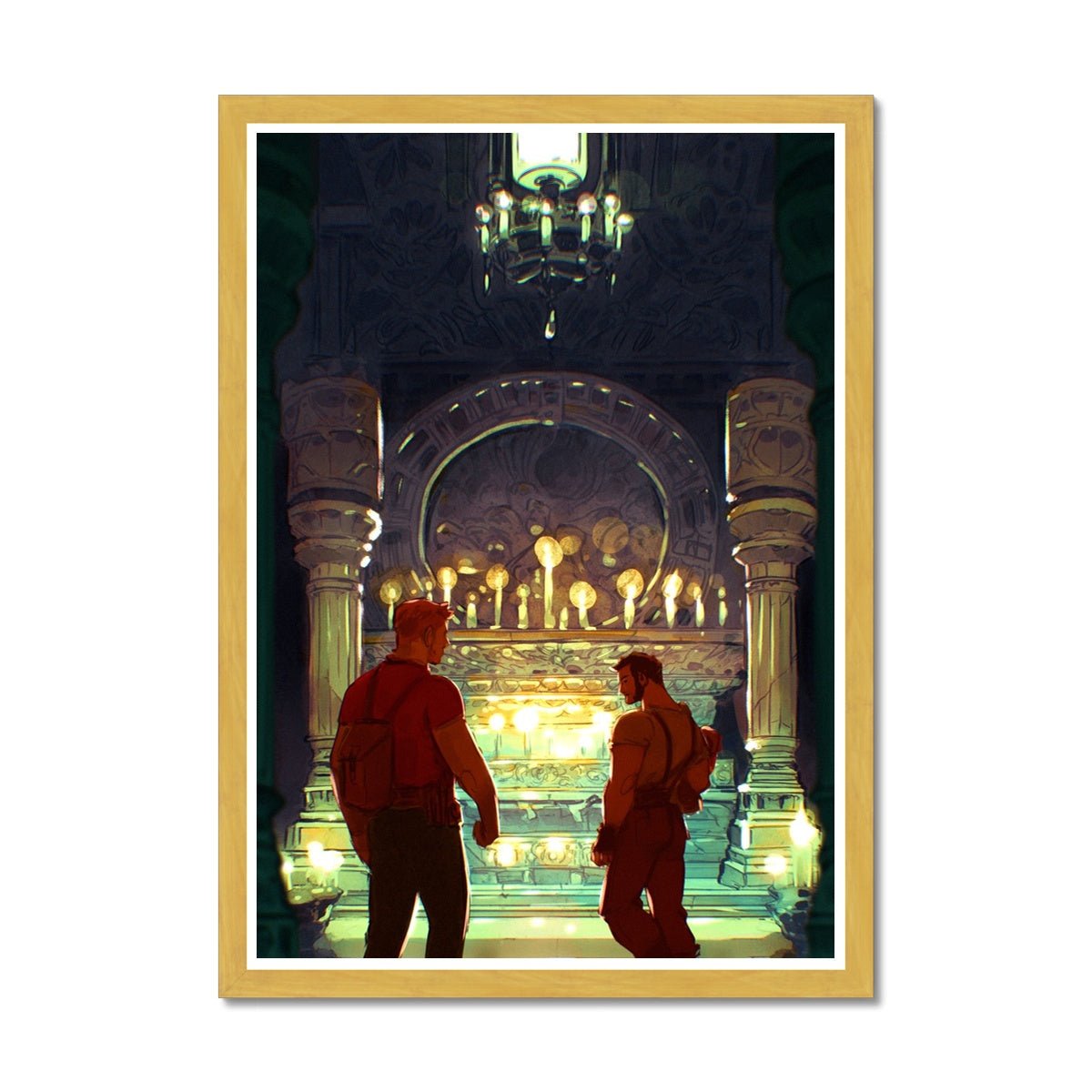 Temple Of The Whispering Sands Antique Framed Print - Ego Rodriguez Shop