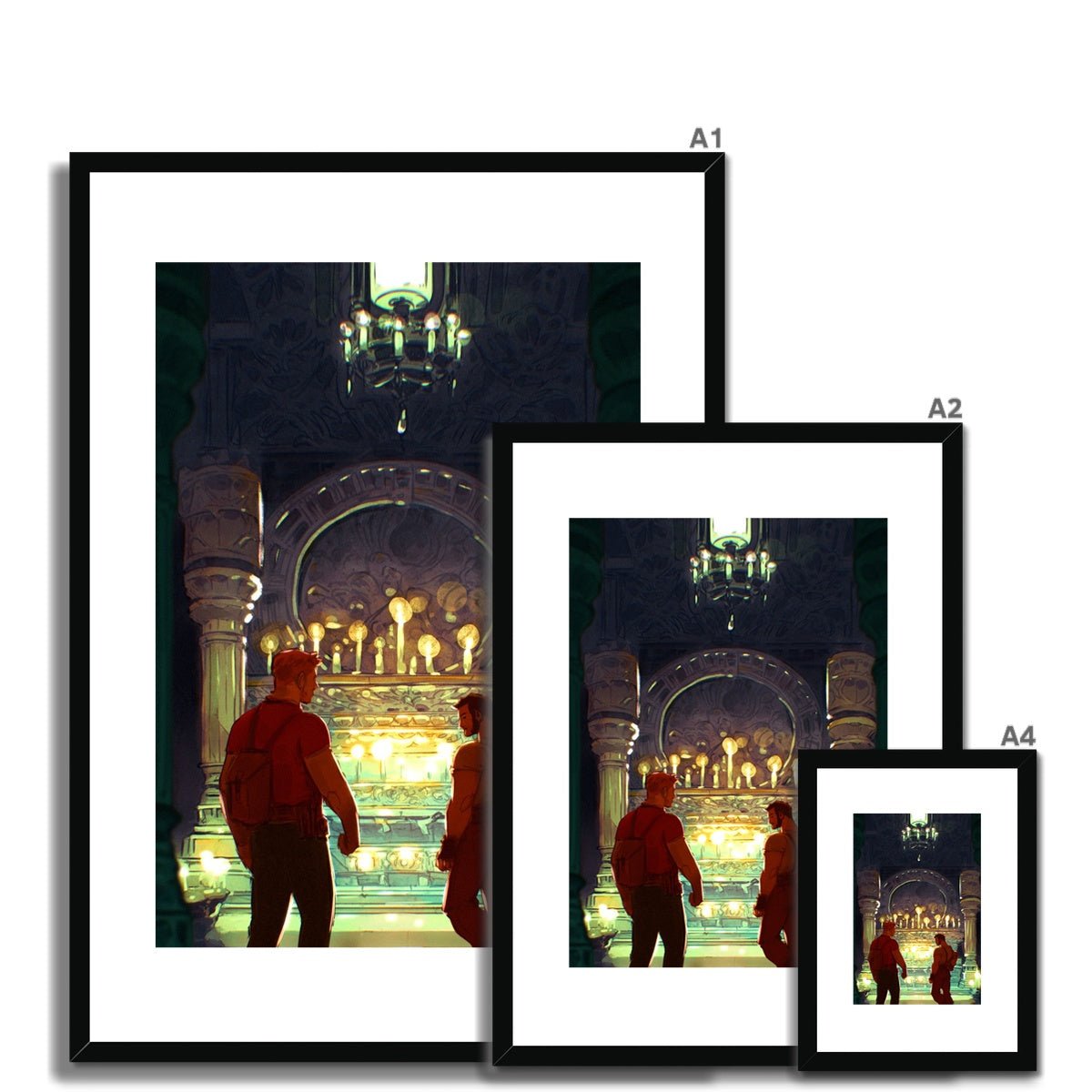 Temple Of The Whispering Sands Framed & Mounted Print - Ego Rodriguez Shop