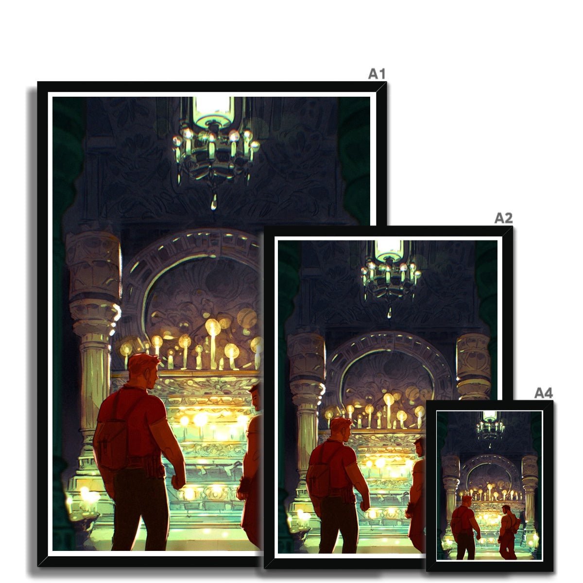 Temple Of The Whispering Sands Framed Print - Ego Rodriguez Shop