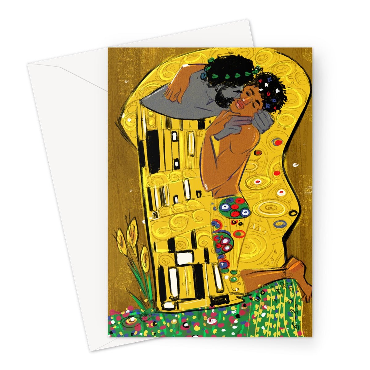 The Kiss Greeting Card - Ego Rodriguez Shop