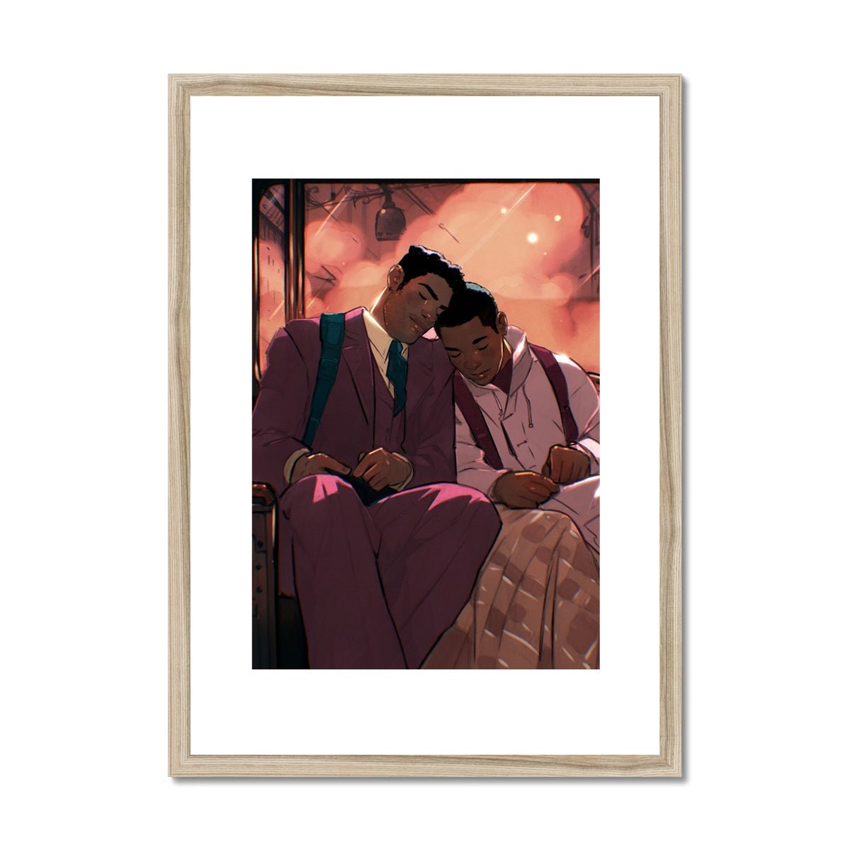 Train Nap Framed & Mounted Print - Ego Rodriguez Shop