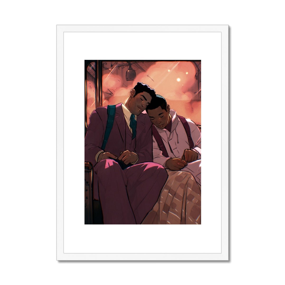 Train Nap Framed & Mounted Print - Ego Rodriguez Shop