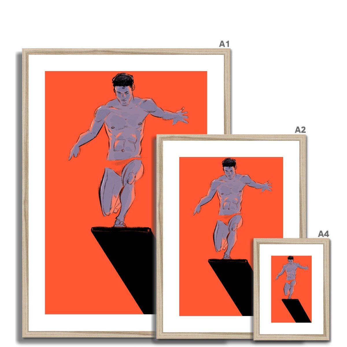 Trampolin Framed & Mounted Print - Ego Rodriguez Shop