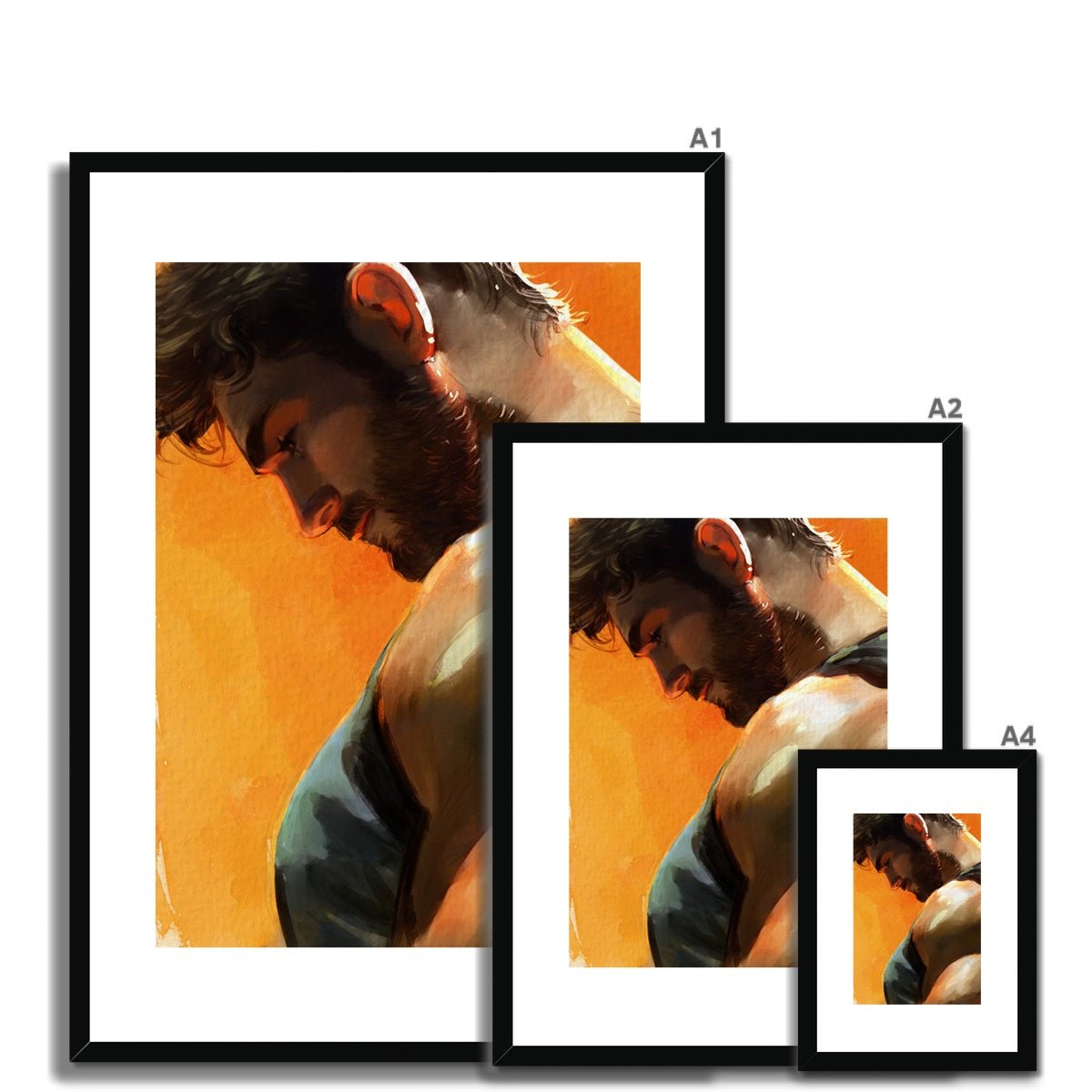 Tristan Framed & Mounted Print - Ego Rodriguez Shop