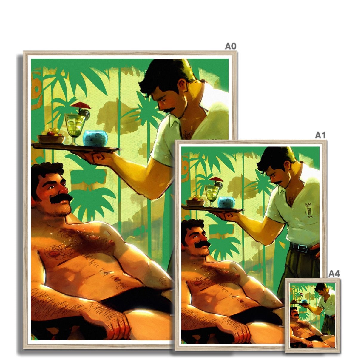 Waikiki Framed Print - Ego Rodriguez Shop