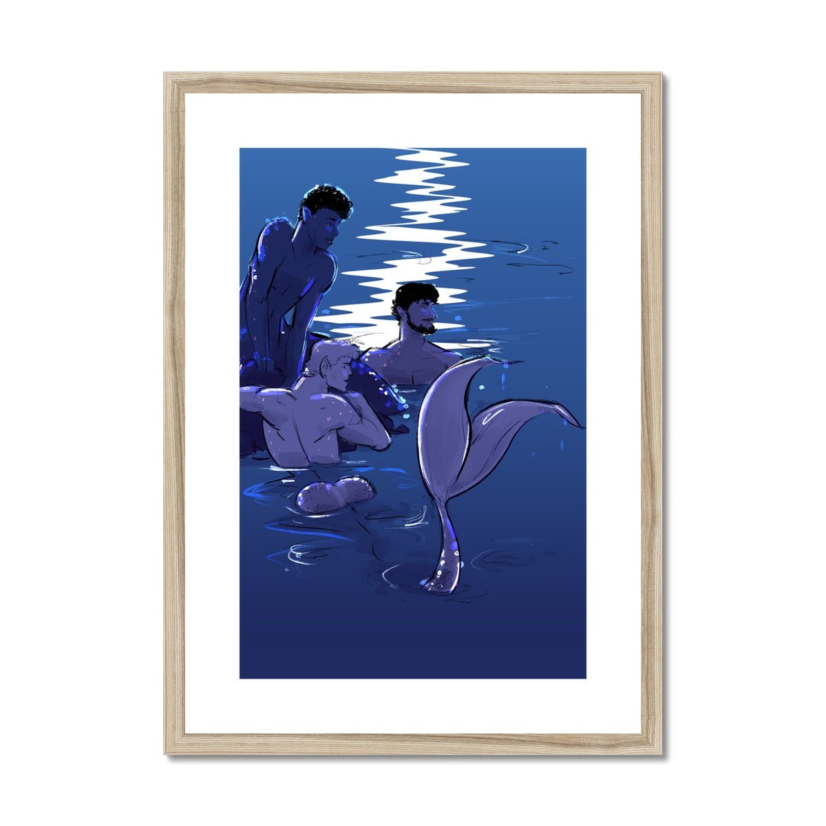 Waiting (Night Version) Framed & Mounted Print - Ego Rodriguez Shop