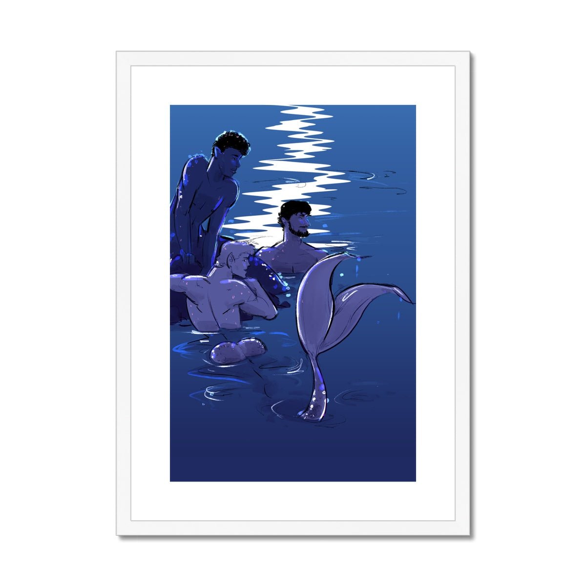 Waiting (Night Version) Framed & Mounted Print - Ego Rodriguez Shop