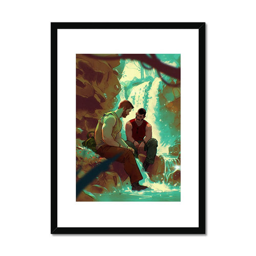 Waterfall Framed & Mounted Print - Ego Rodriguez Shop