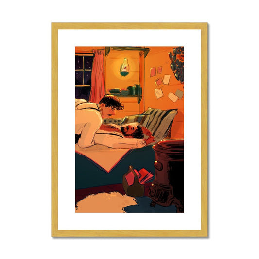 Where it's Warm Inside Antique Framed & Mounted Print - Ego Rodriguez Shop