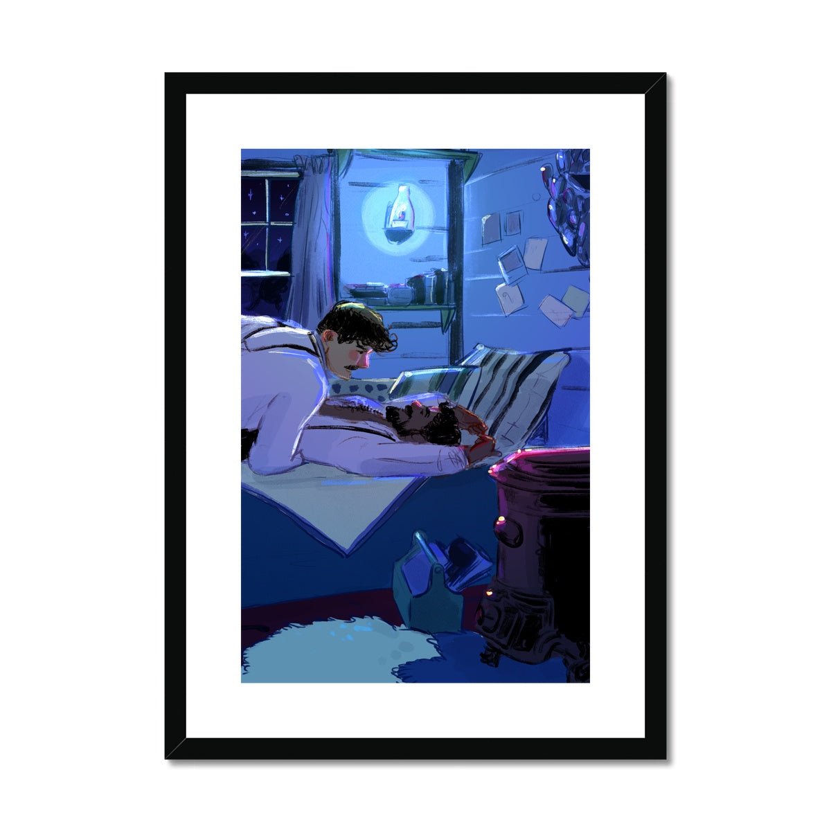 Where it's Warm Inside (Night Version) Framed & Mounted Print - Ego Rodriguez Shop