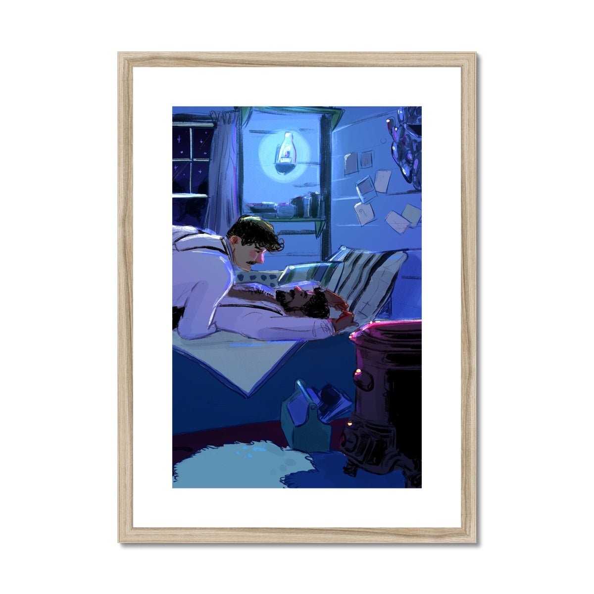 Where it's Warm Inside (Night Version) Framed & Mounted Print - Ego Rodriguez Shop