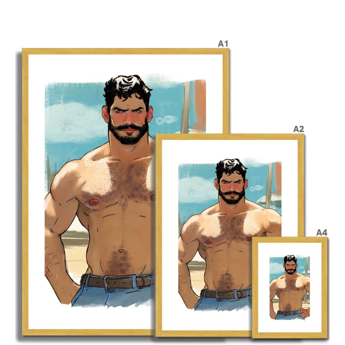 Xavier Antique Framed & Mounted Print - Ego Rodriguez Shop