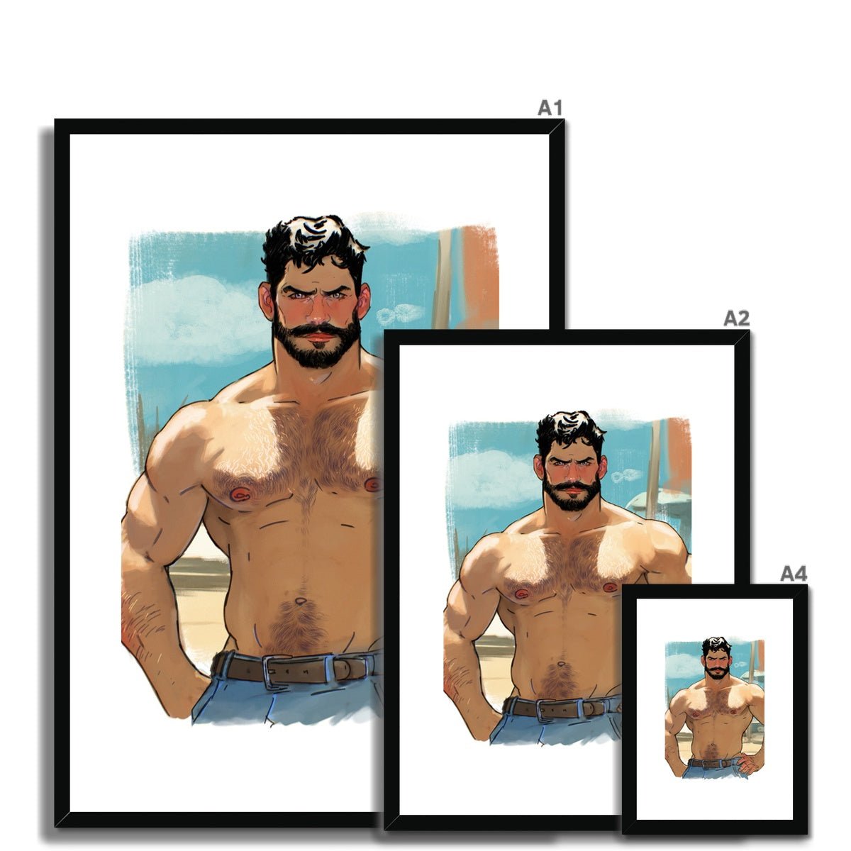 Xavier Framed & Mounted Print - Ego Rodriguez Shop