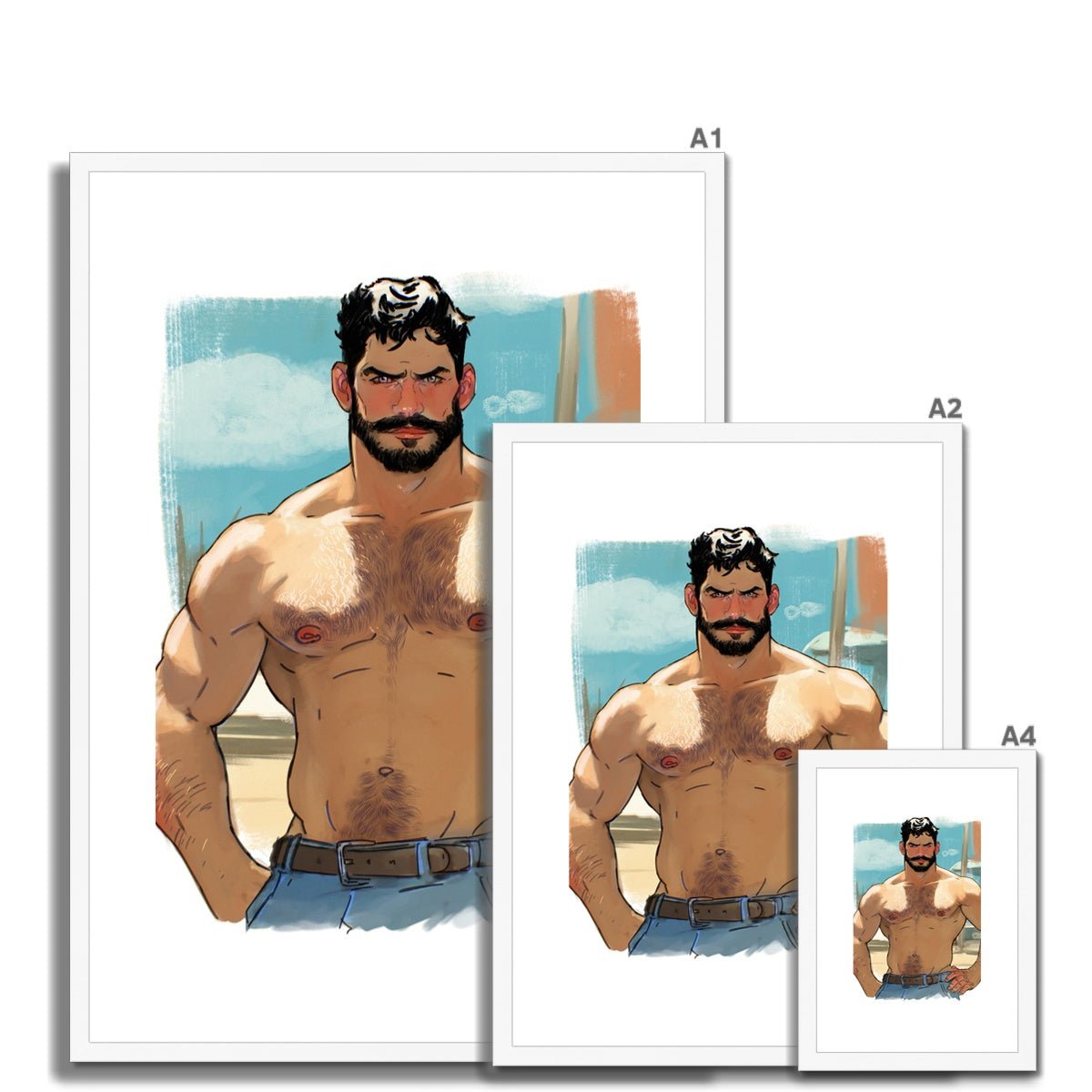 Xavier Framed & Mounted Print - Ego Rodriguez Shop