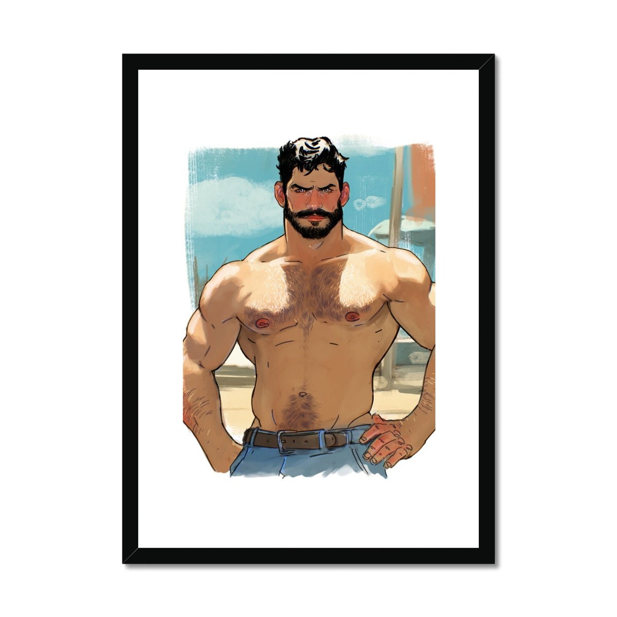Xavier Framed & Mounted Print - Ego Rodriguez Shop