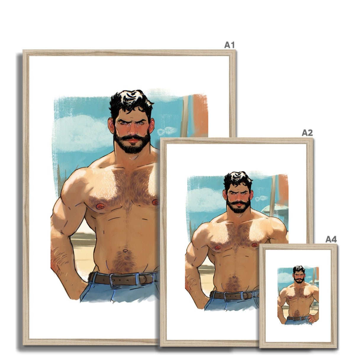 Xavier Framed & Mounted Print - Ego Rodriguez Shop