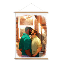 Load image into Gallery viewer, Kiss at the Museum Fine Art Print with Hanger
