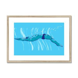 Swim Framed & Mounted Print